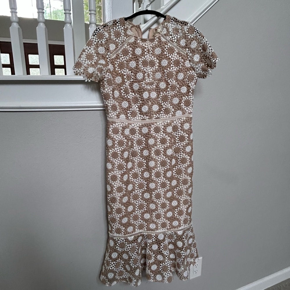 Elegant Brown Floral Women’s Dress